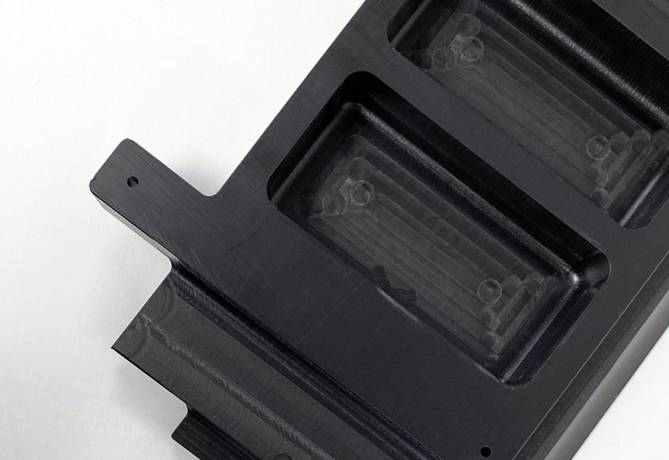 Machine part in black POM