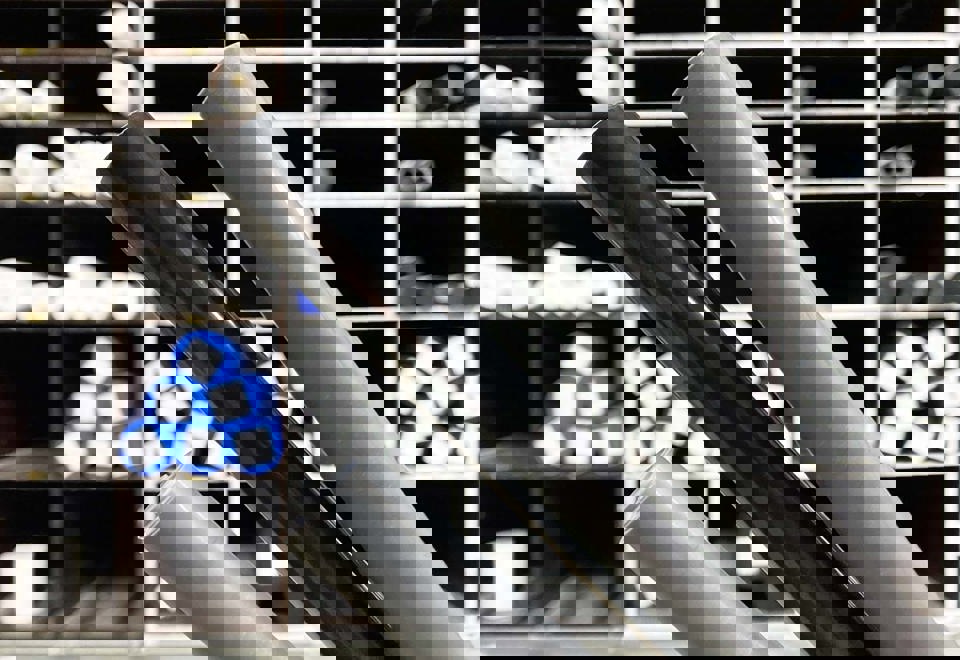 Hård PVC i sort og grå stænger