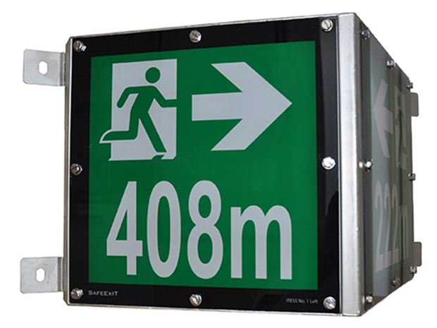 Escape route sign's purpose is to indicate the nearest exit