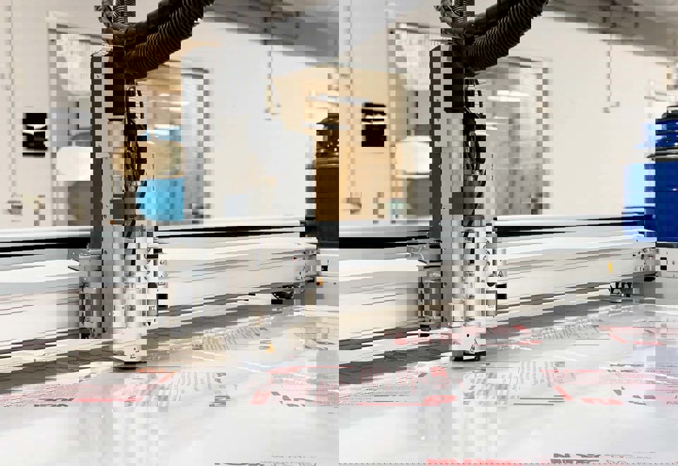 We mill sheets by specific measurements on our cutting plotter 