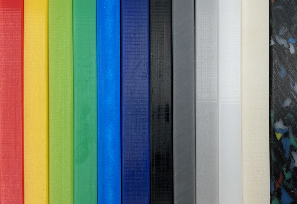 PEHD plast i mange farver