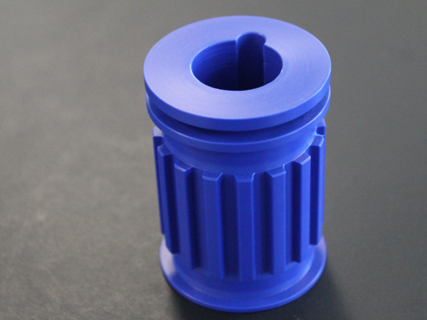 Mini tandhjul i blå POM til fødevareindustrien.