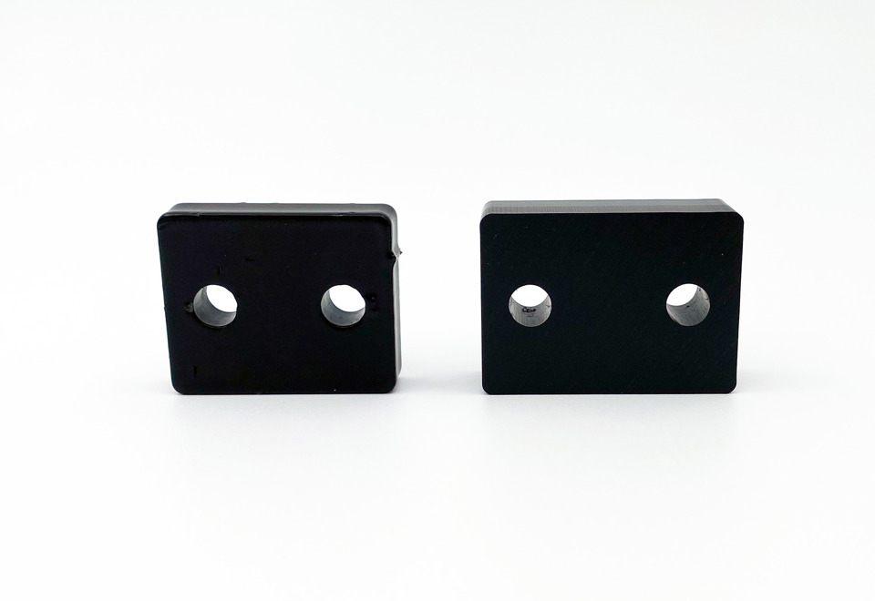 Powder coating and specific gravity are saved by choosing plastic.