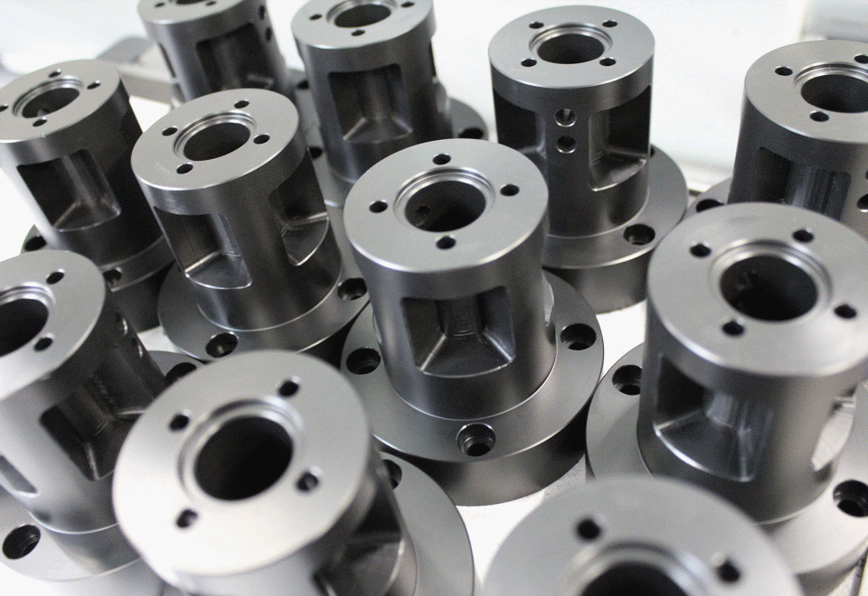Machine parts in black PEHD for Cold Jet.