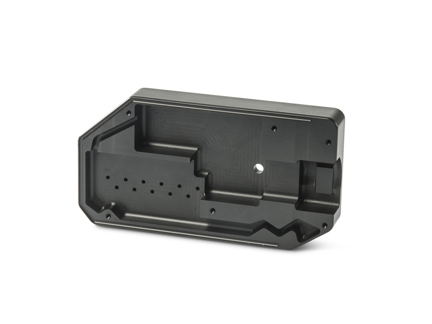 Fræst plastemne til en maskine i sort PEHD plast