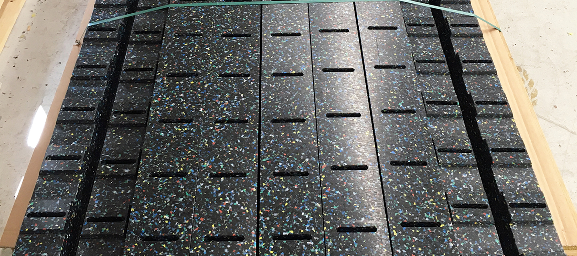 Recesses in recycled plastic