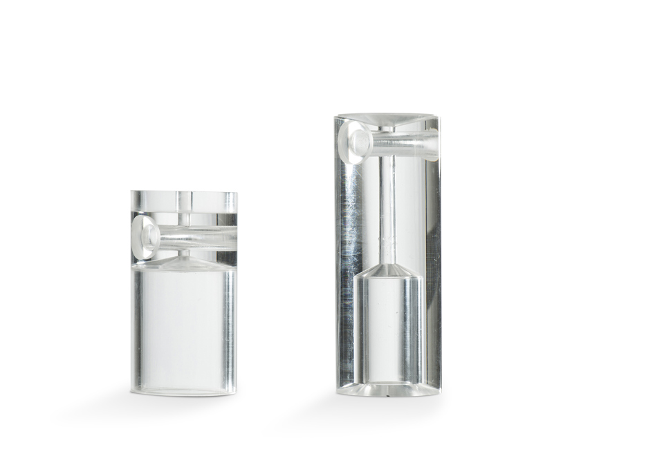 To technical parts from Induflex in clear plastic