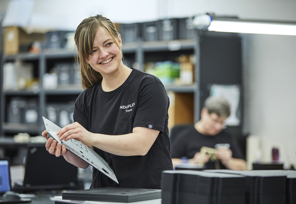 Assembly worker is ready to help you with the last touch