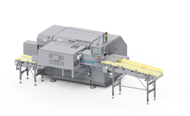 En rendering af en baconpresser-maskine fra Danfotech